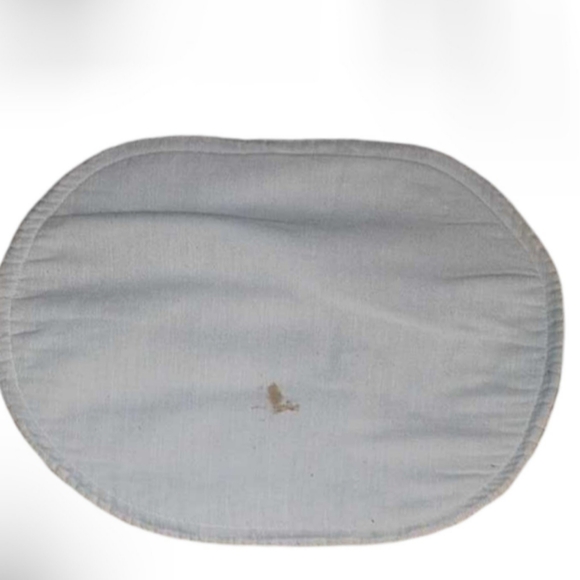 Handmade Sage Checkered Oval Linen Table Placemats Set Of 8 - Picture 4 of 5